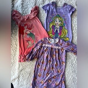 Disney Princess Nightgown Trio - Pink and Purple